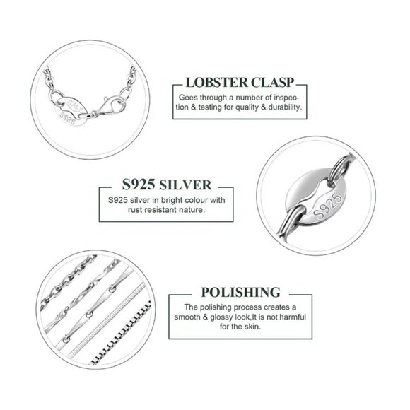 1mm Italy Sterling Silver Box Chain Necklace - Picture 3 of 9